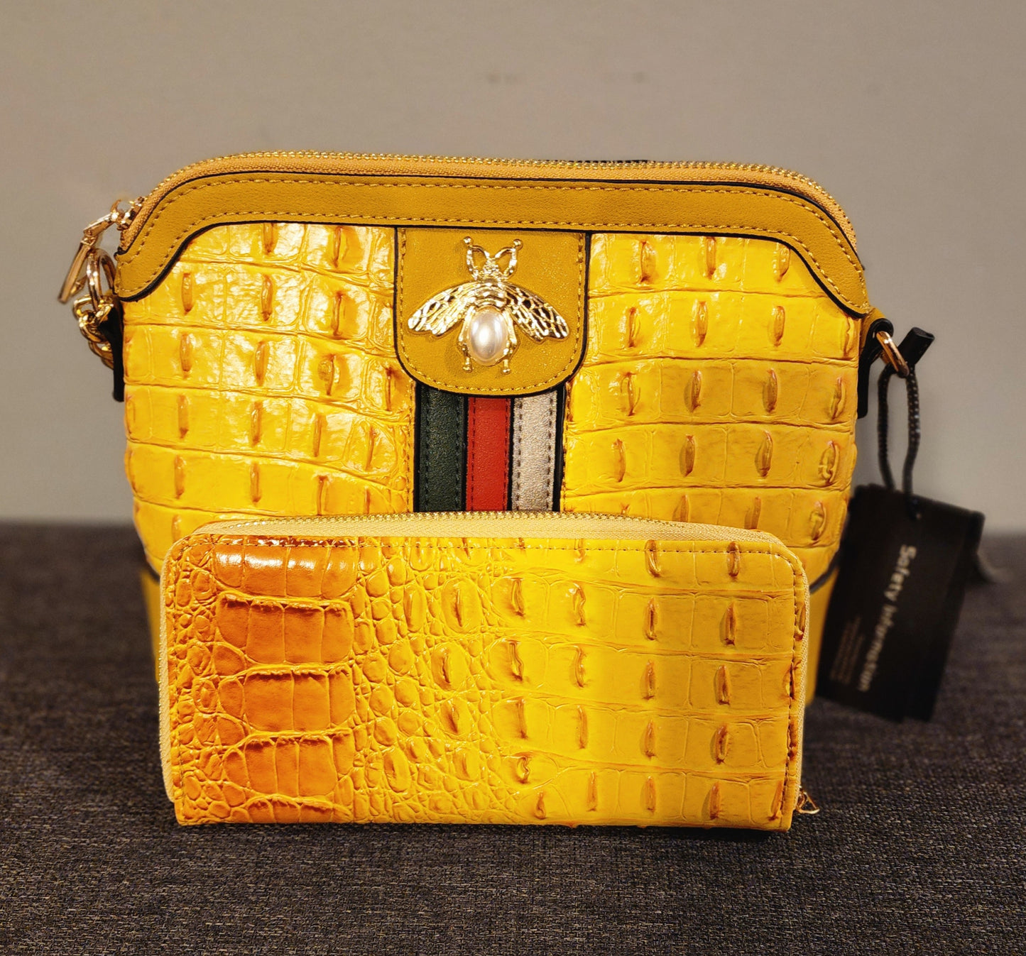 Alligator pattern bag