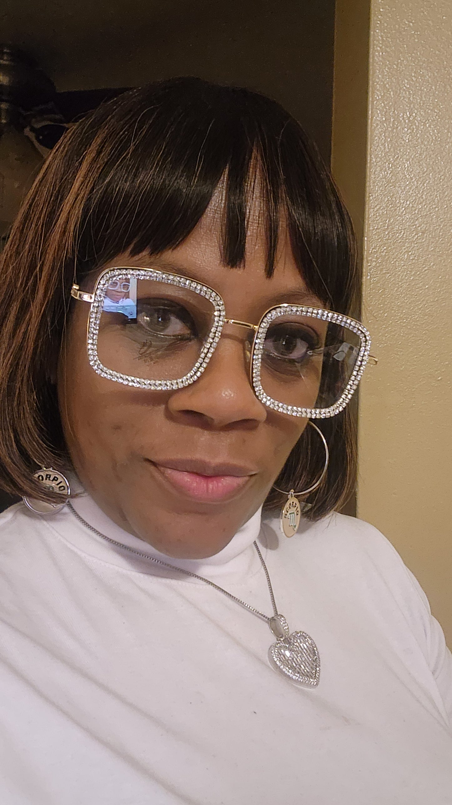 Bedazzled Square Glasses