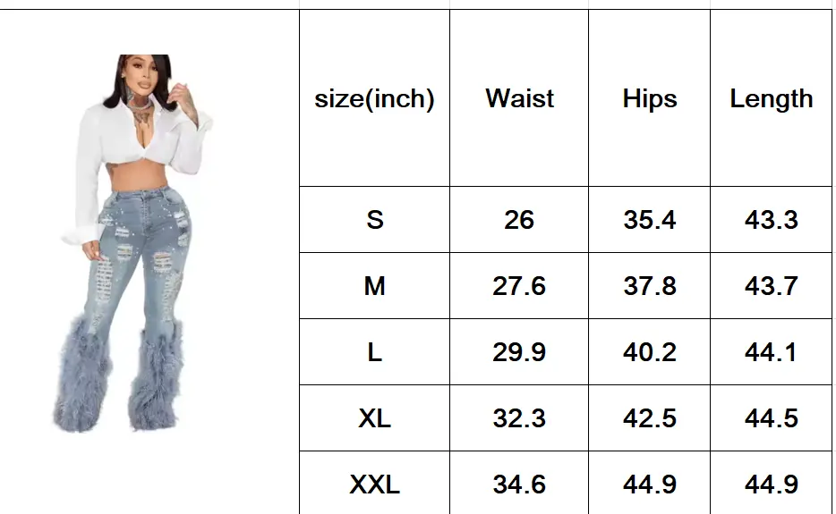 Fashionable ripped jeans