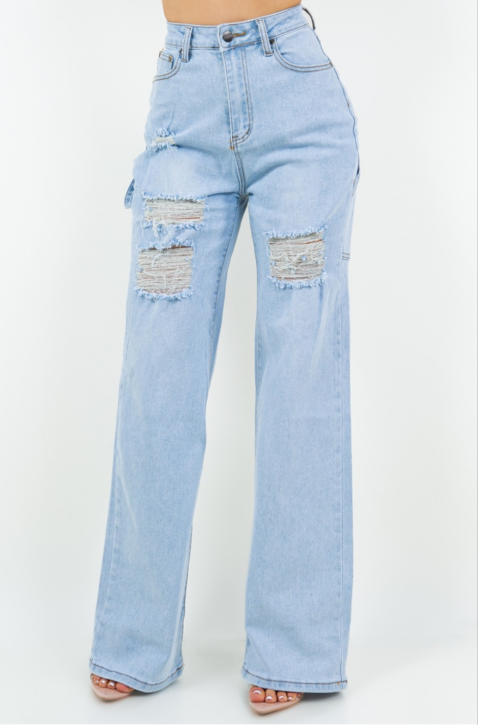 High-Waist Denim Pants