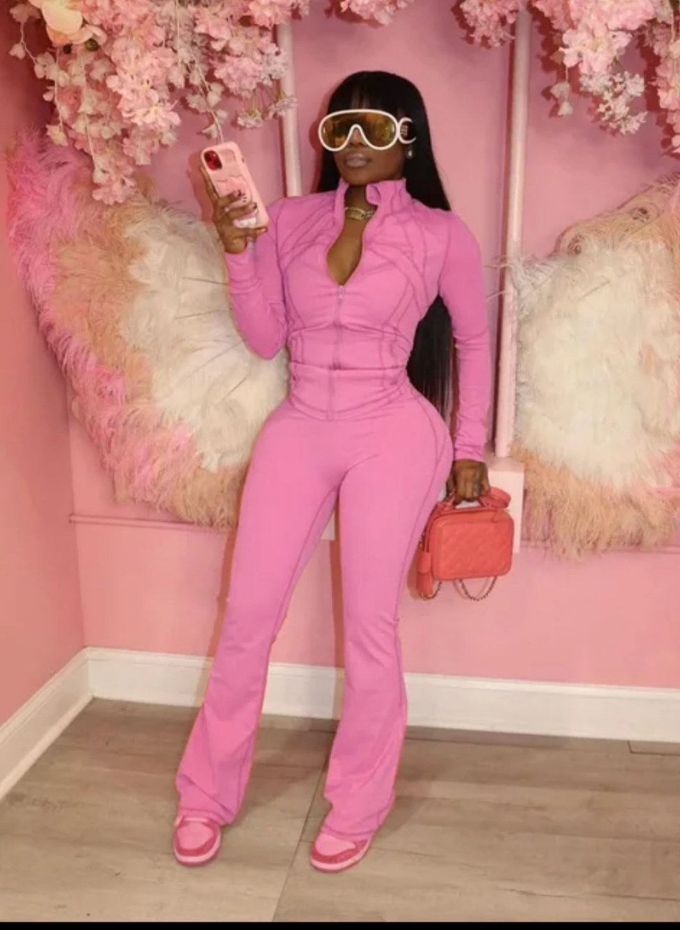 Stretch wide leg leggings