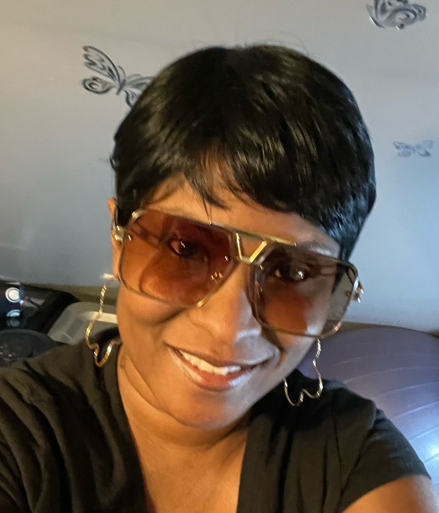 Square pilot sunglasses