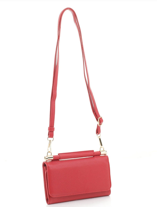 Folding crossbody wallet