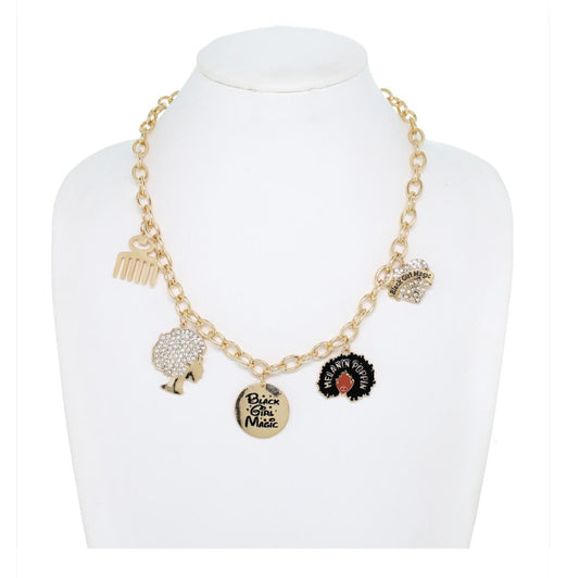 Multi-charm pendant necklace