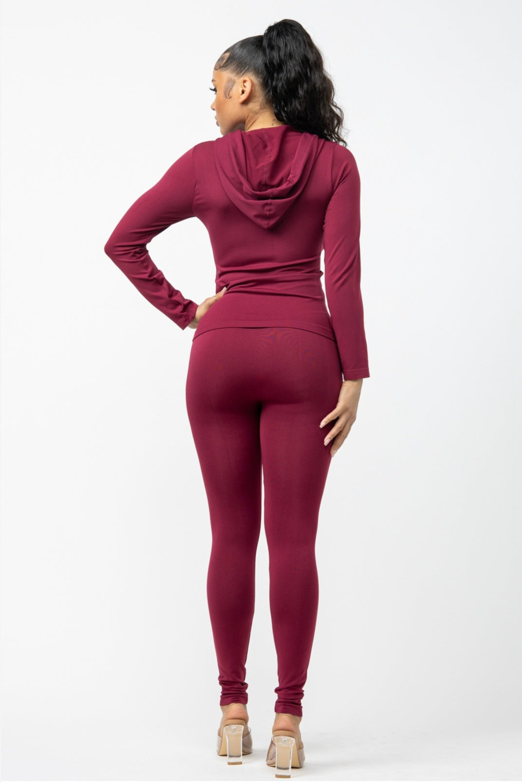 Women’s workout hoodie and leggings