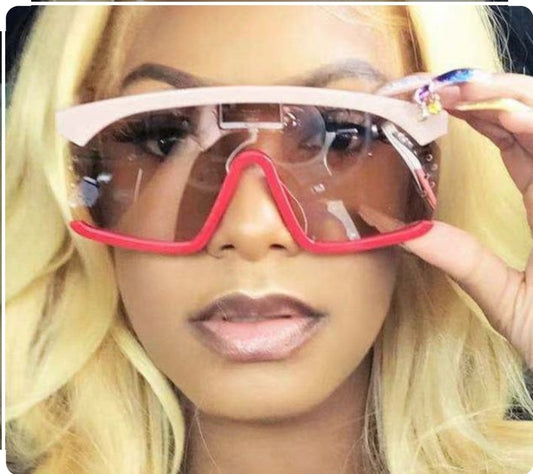Trendy shield sunglasses