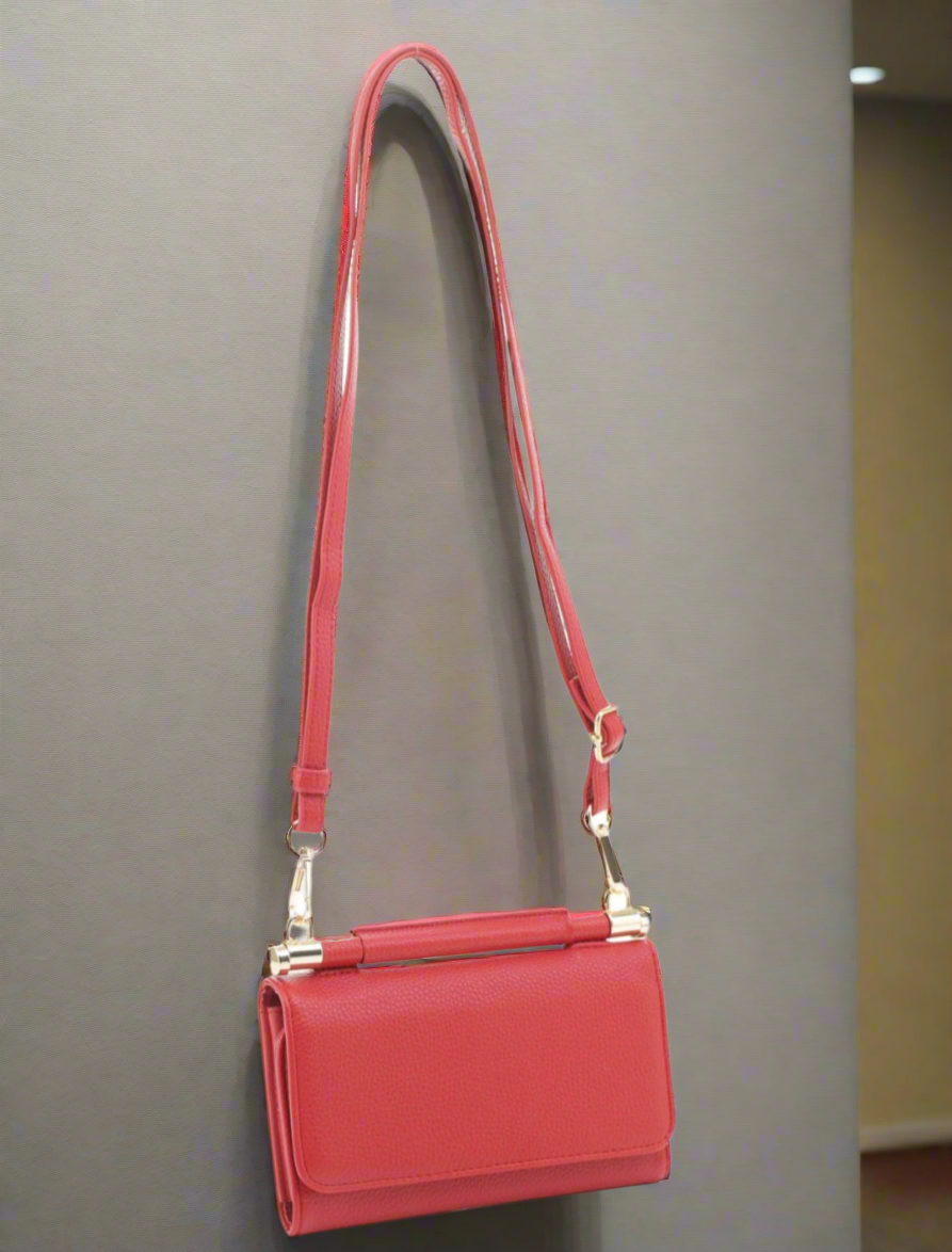 Folding crossbody wallet