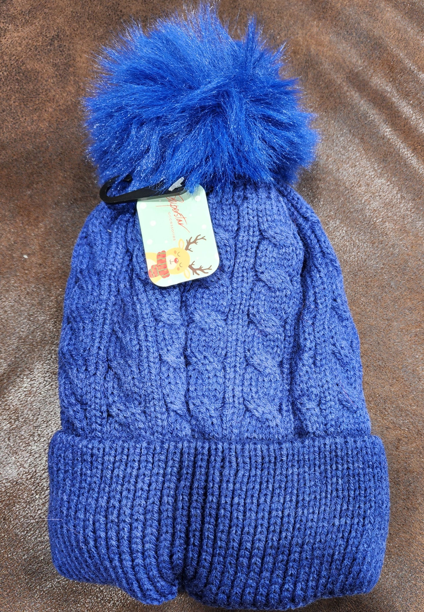 SOLID COLOR WINTER KNITTED KIDS HAT