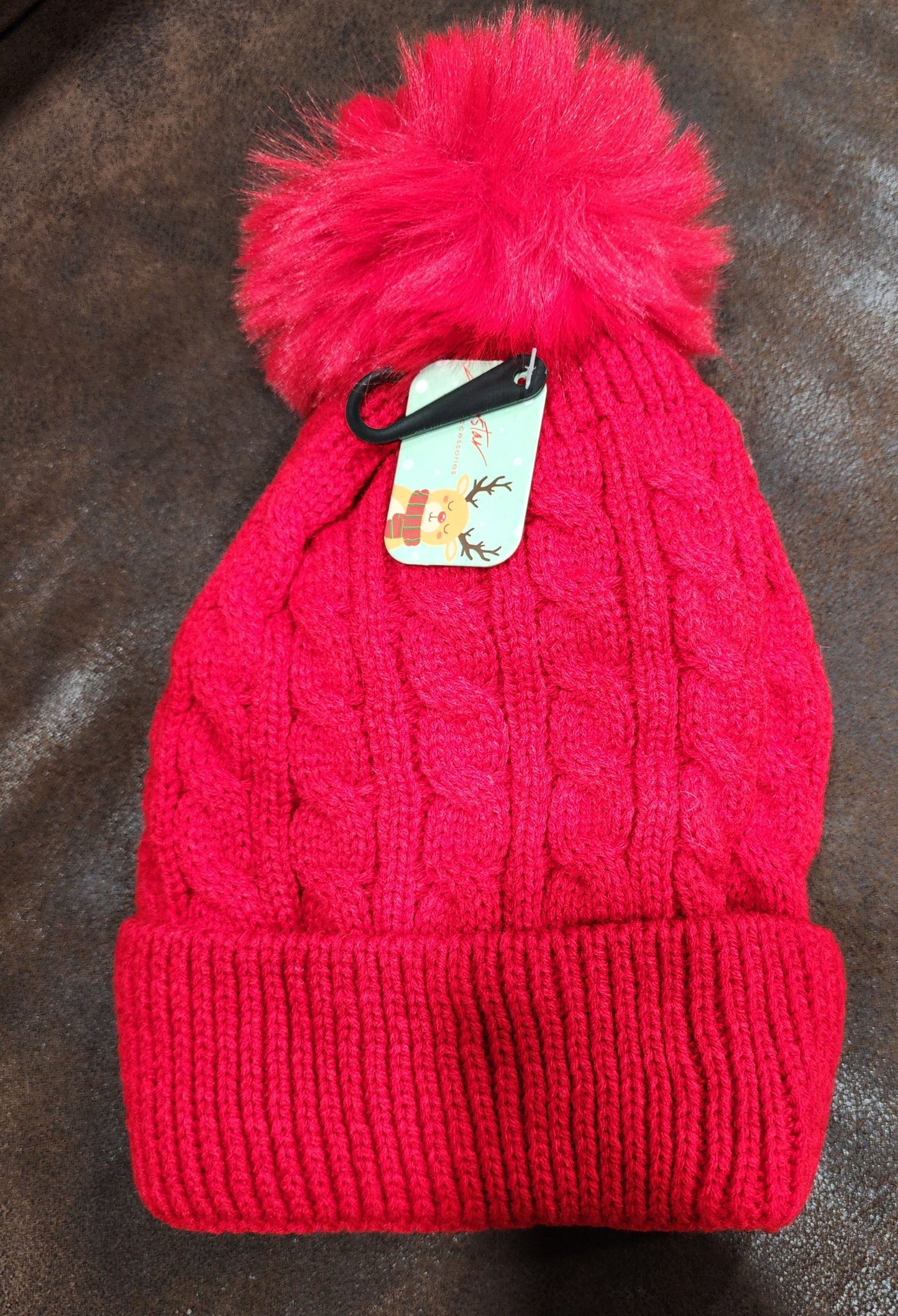 SOLID COLOR WINTER KNITTED KIDS HAT