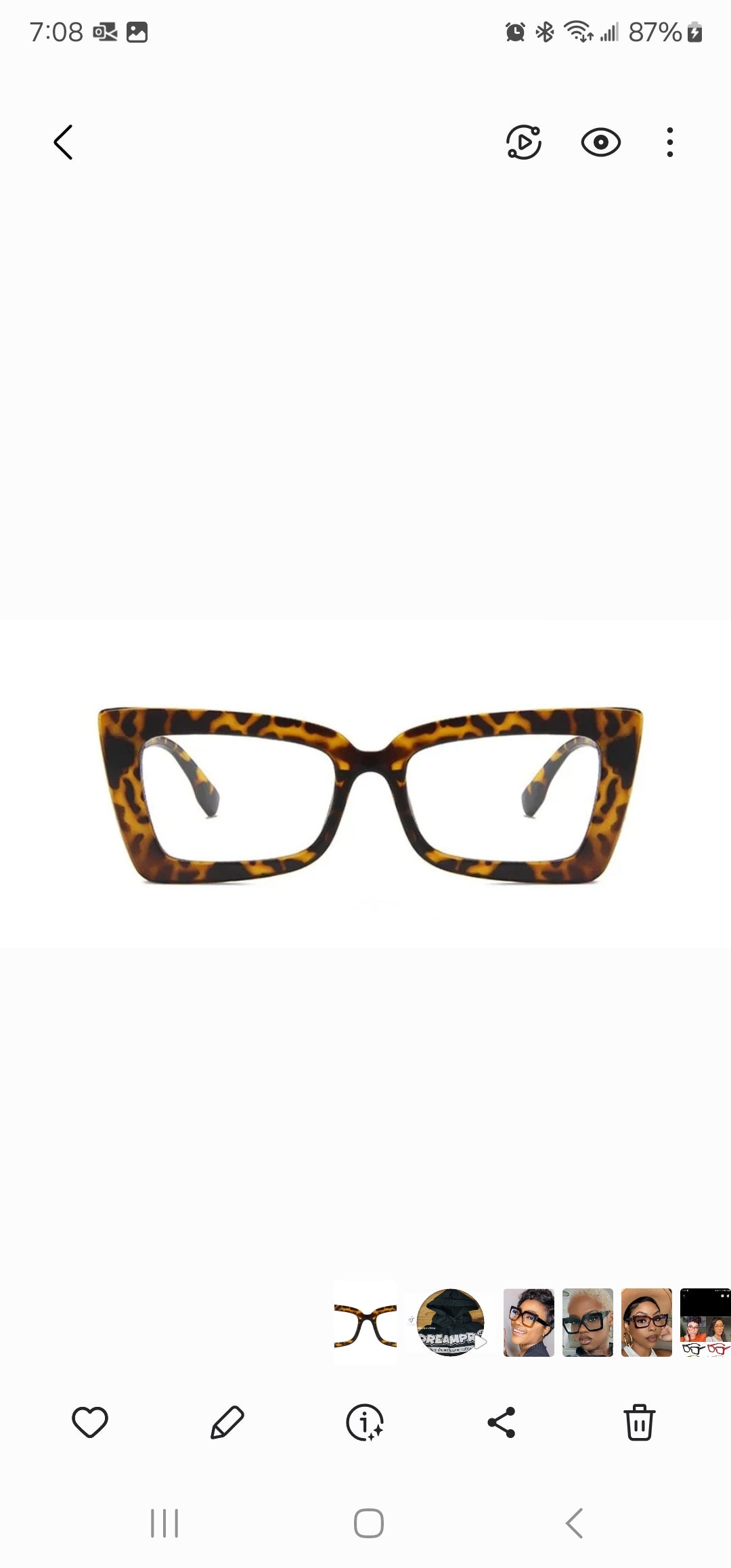 Square Cat Eye Glasses