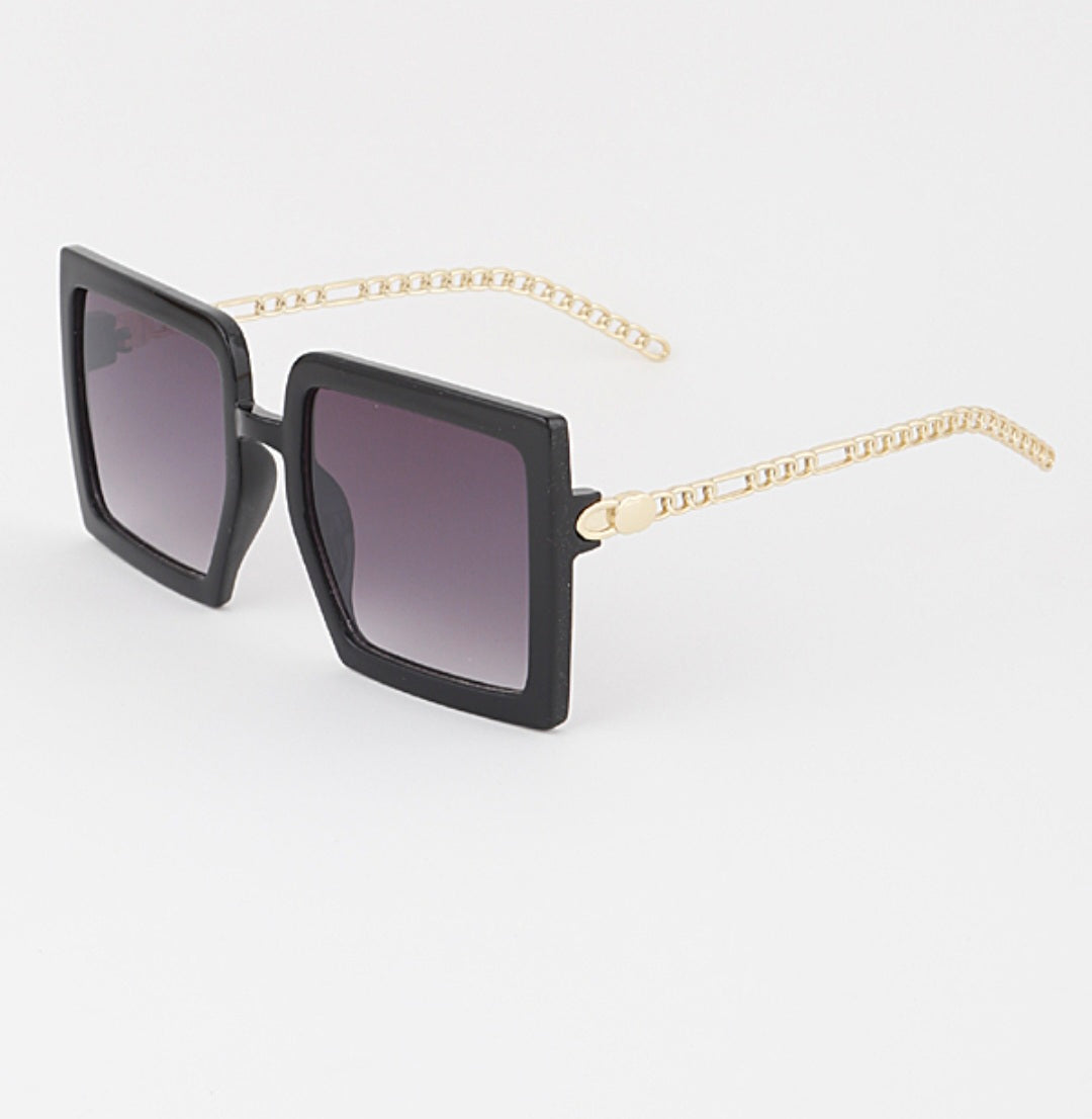 Boxy Link Chain Sunglasses