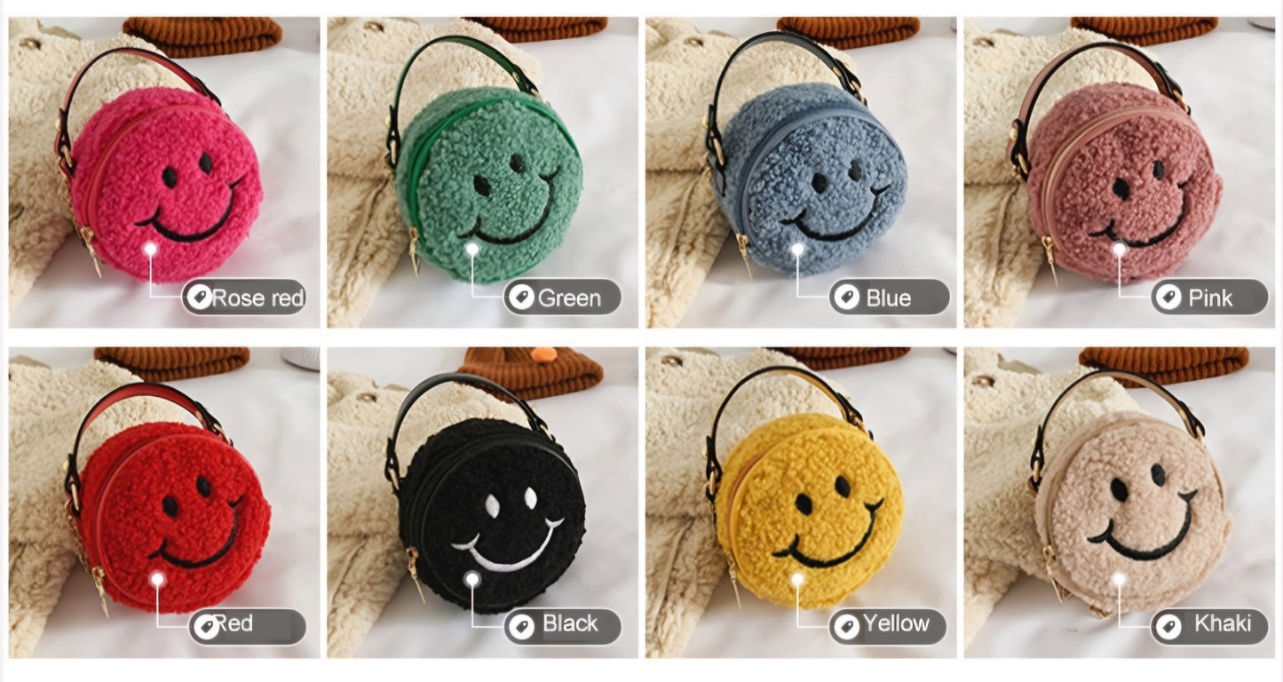 Smiley Face Sherpa handbag