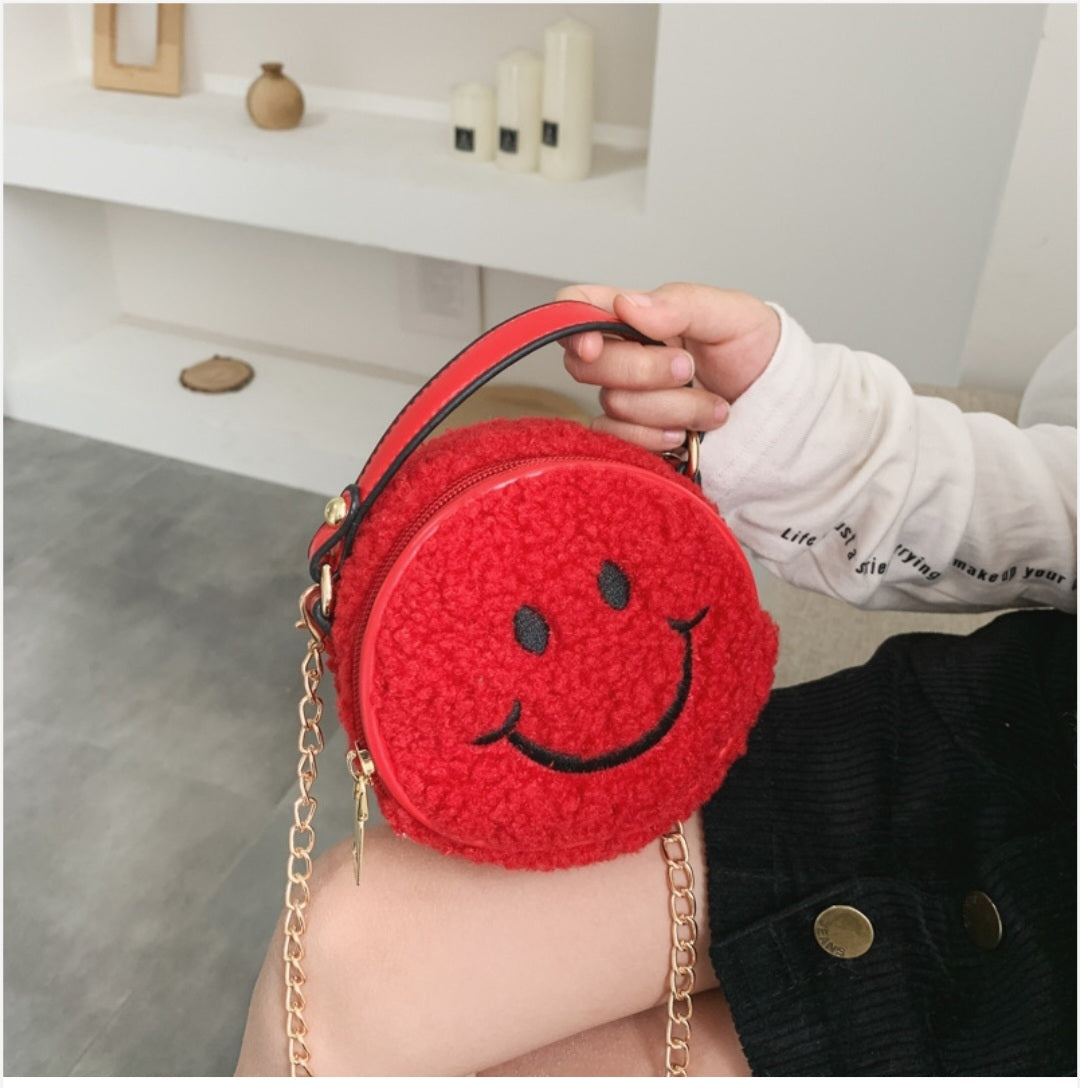 Smiley Face Sherpa handbag