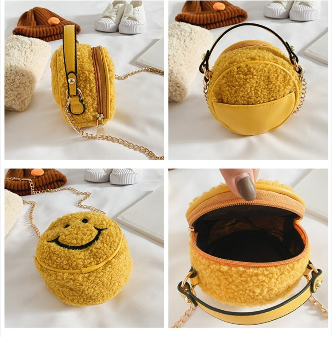 Smiley Face Sherpa handbag