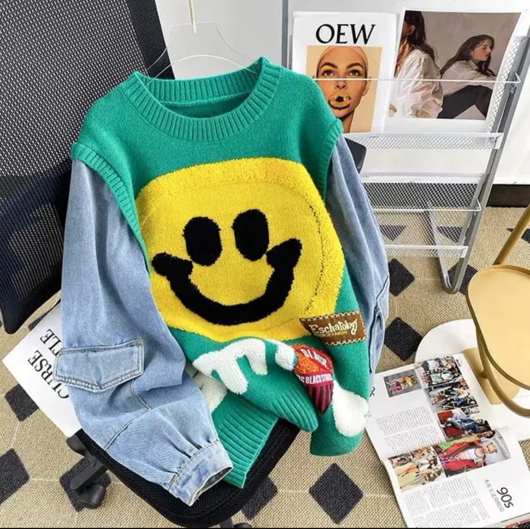 Denim Sweater