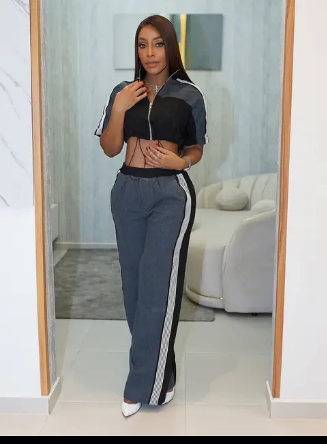 Denim Patchwork Set