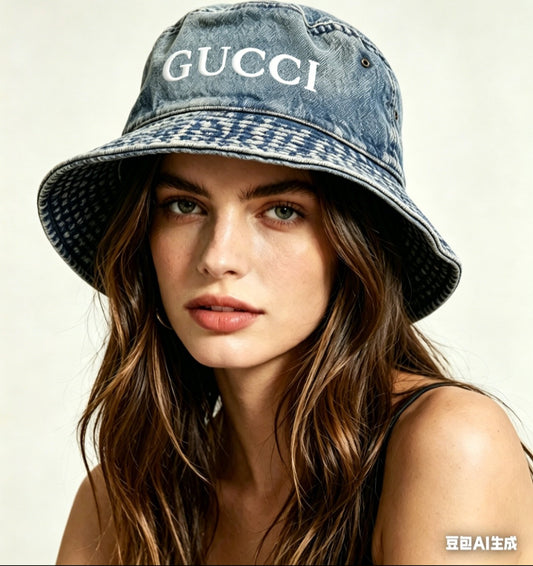 Vintage Wash Denim Bucket Hat – Casual Streetwear Sun Hat