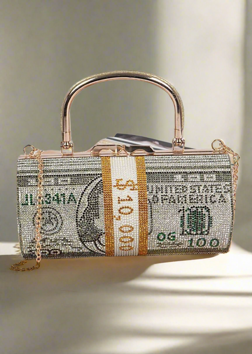 Money Rhinestone Bag