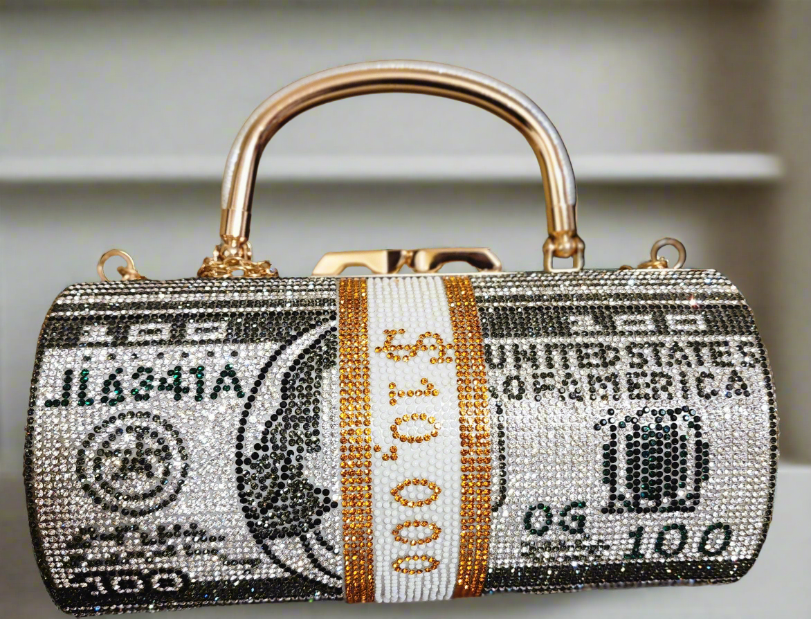 Money Rhinestone Bag