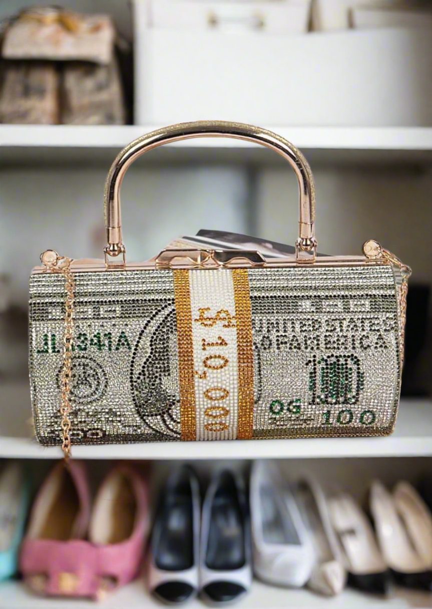 Money Rhinestone Bag