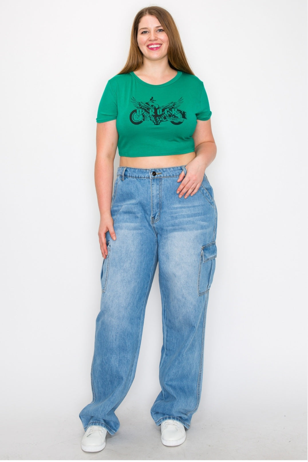 Plus Size Cargo Jeans